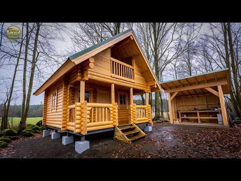 Building A Cozy Wooden House With A Personal Workshop – Start To Finish