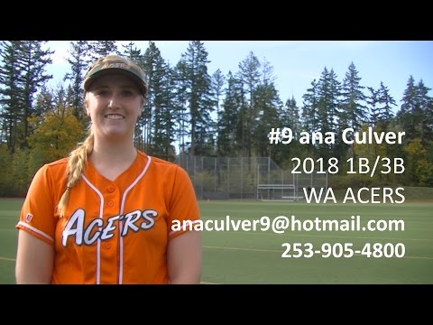 Ana Culver Softball Skills Video