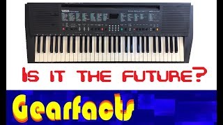 Video thumbnail for Yamaha PSR-300 90's style FM synth keyboard by Gearfacts