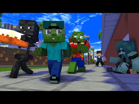Monster School : Baby Wither Skeleton and Zombie Bad Family - Sad Minecraft Animation