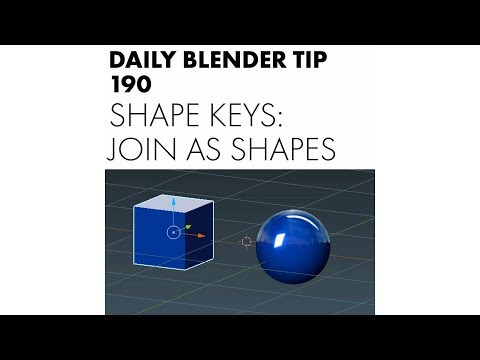 Daily Blender Tip 190 - Join As Shape