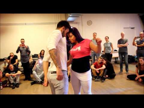 Sunday zouk social, Leonardo & Thayna from Rio, workshop zouk demo, Amsterdam, sun. 5th march. 2017
