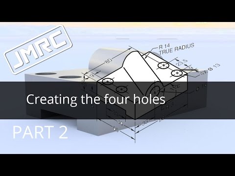 Fusion 360 Part Modeling Exercise 04 - Creating the four holes