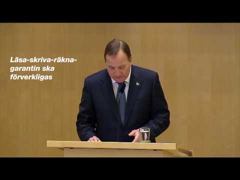 Stefan Löfvens regeringsförklaring 21 januari 2019
