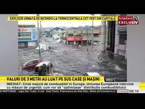 Imagini dramatice din Japonia cu tsunamiul format după cutremurul cu magnitudinea de 7,4