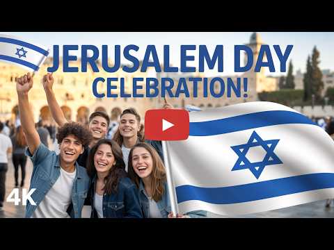 Jerusalem Day Celebration in Zion Square | Youth, Music & Flags