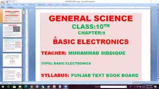 Basic Electronics Chapter-9 (Part-1)