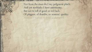 Sonnet 14: Not from the stars do I my judgment pluck