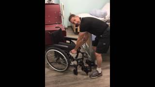 How to fold and transport a manual wheelchair