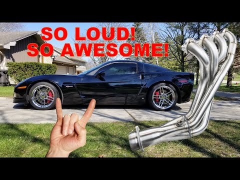 Kooks Headers and X Pipe Install C6 Corvette Z06 (2007) LOUD!