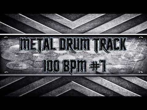 Simple Straight Metal Drum Track 100 BPM (HQ,HD)