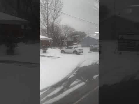 Toronto para Sudbury via ônibus Ontario Northland #snow #snowfall #snowincanada #northland