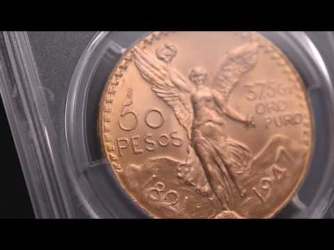 Münze, Mexiko, 50 Pesos, 1947, Mexico City, PCGS, MS67, STGL, Gold, KM:481