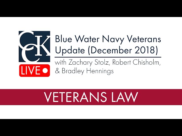 Blue Water Navy Veterans Update (December 2018)