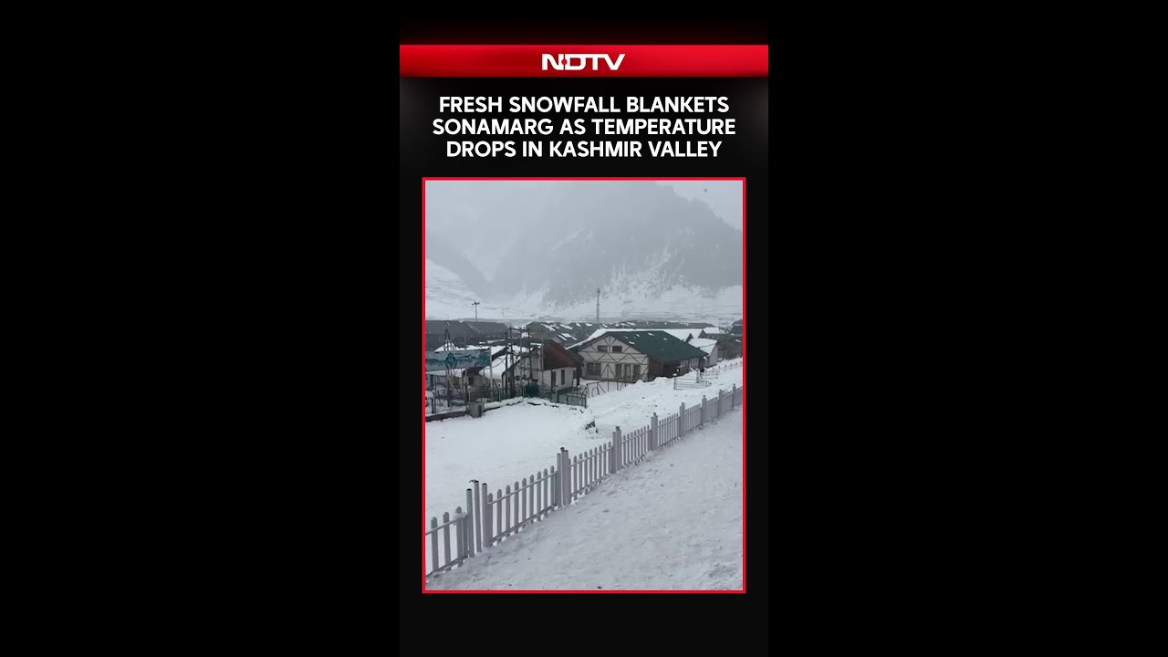 Jammu Kashmir News | Fresh Snowfall Blankets Sonamarg As Temperature Drops In Kashmir Valley