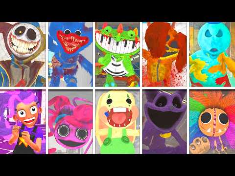 Poppy Playtime Chapter 1,2,3,4,5 - All BOSSES in Bright Mode