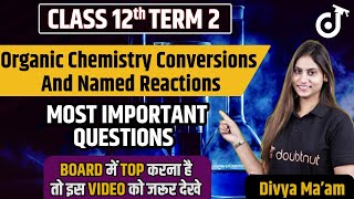 Most Important Questions | CBSE Class 12 Term 2 | Organic Chemistry Conversions And Named Reactions