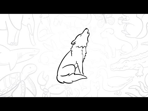 🐺 How to Draw a Simple Howling Wolf | Step-by-Step Lesson 🌕