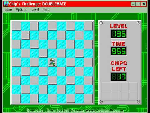Chip's Challenge 1 level 136 solution - 891 seconds