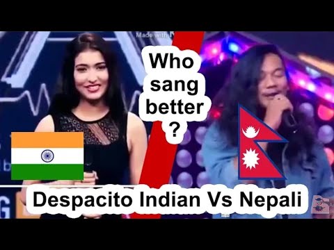 Despacito Indian Vs Nepali (Singing on Reality Show) The stage and the voice