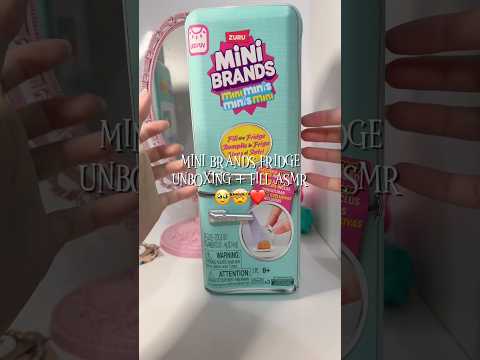 MINI FRIDGE UNBOXING ASMR 🥹💕❄️ #asmr #unboxing #mini #miniature #cute #restock #viral #trend
