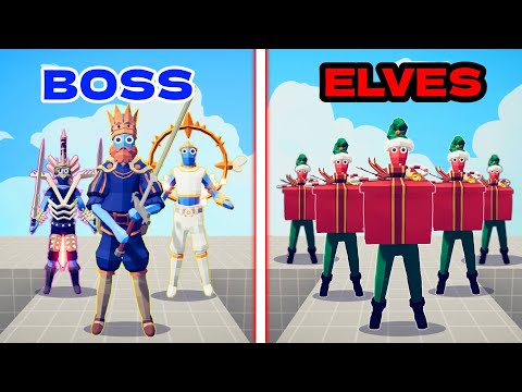 BOSS TEAM vs PRESENT ELF TEAM | TABS - Totally Accurate Battle Simulator