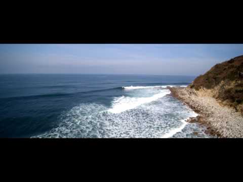 Aerial shots of the beach and surf at Erromardie