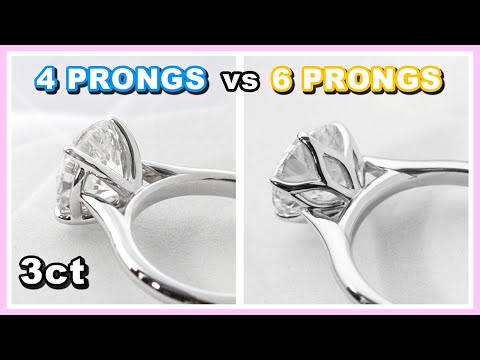 How to Choose Between 4 Prong and 6 Prong | 3ct Round Cathedral Solitaire
