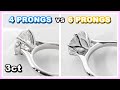 How To Choose Between 4 Prong And 6 Prong 3ct Round Cathedral Solitaire