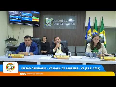 Sessão Ordinária - Câmara de Barreira - CE (25.11.2025)