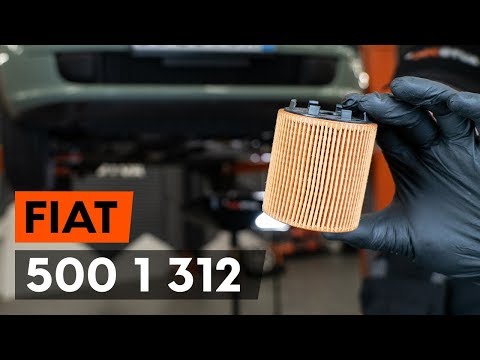 How to change the oil filter and engine oil on a FIAT 500 (312) [TUTORIAL AUTODOC VIDEO]
