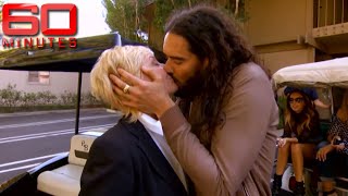 Russell Brand gives reporter more than she bargained for on wild set tour | 60 Minutes Australia video