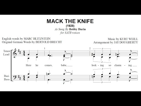 Mack the Knife - SATB a cappella/barbershop - Arranged by Jay Dougherty