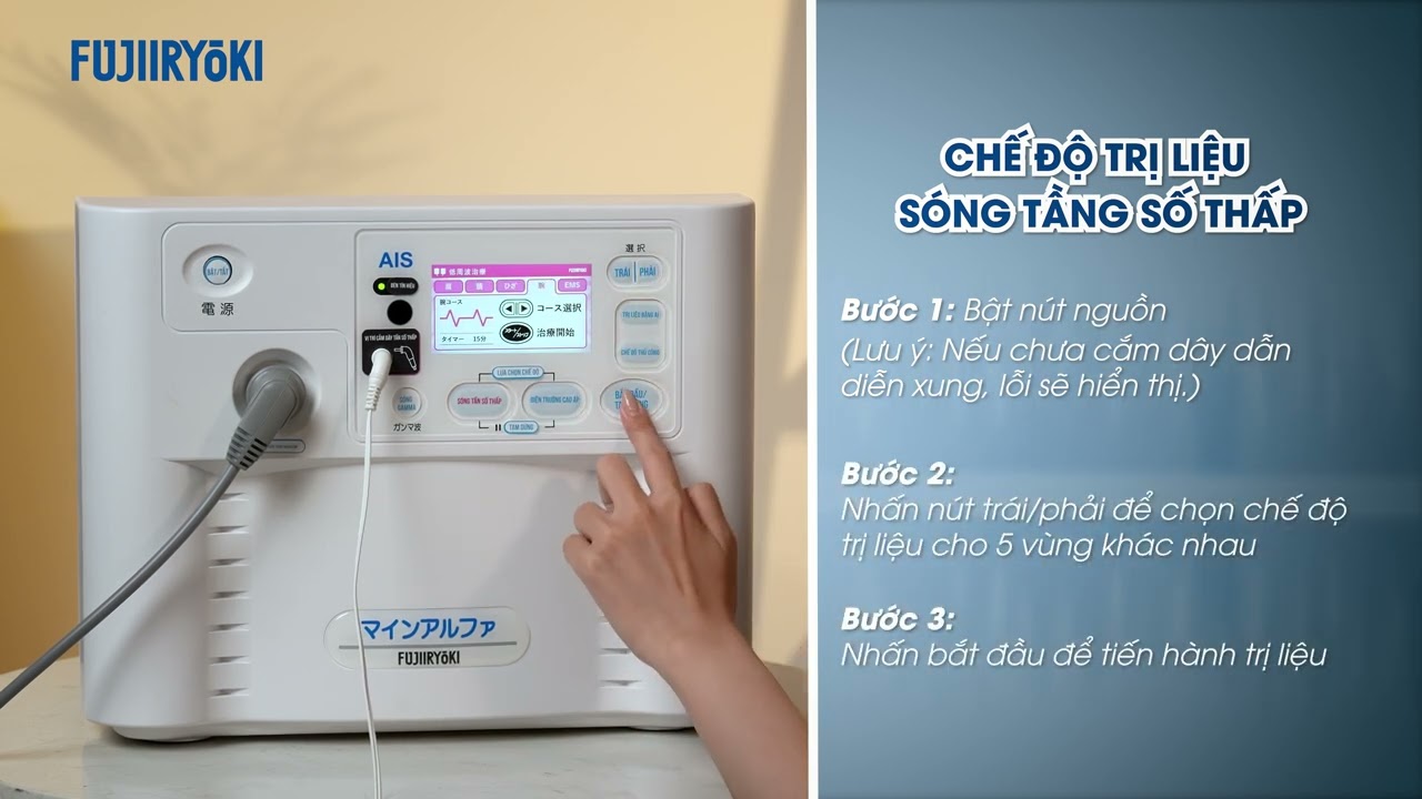 Hướng dẫn sử dụng máy trị liệu điện trường cao áp Fujiiryoki FX-M14000 đến từ Nhật Bản