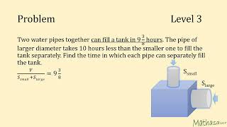 Word problem on two water pipes