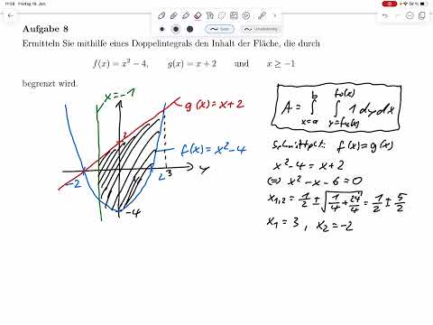 A8 – Doppelintegral – Flächenberechnung (Klausur WiSe 2023/24)