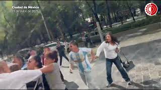 Aficionados argentinos provocan enfrentamiento en Reforma tras  derrota de la albiceleste