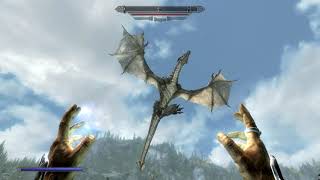 Skyrim Special Edition 2023 - Dragon fight