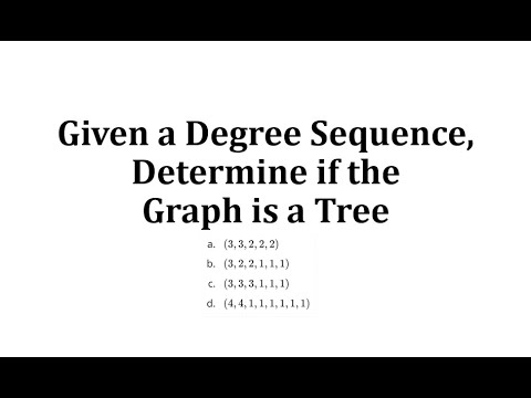 Given a Degree Sequence, Determine if the Graph is a Tree | Math Help ...