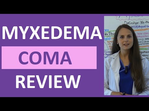 Myxedema Coma Nursing Pathophysiology NCLEX Hypothyroidism