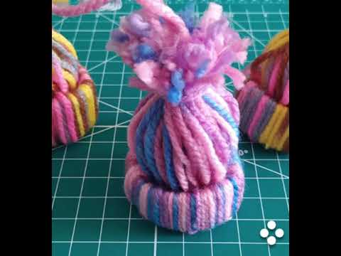Hai della lana?Ecco come fare cappellini per l'albero di Natale🧶Christmas Decoration-Wool hat