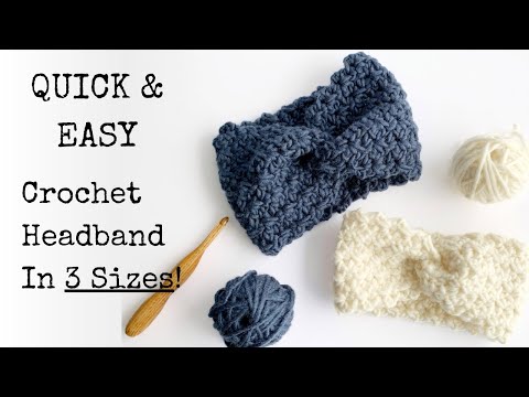 Easy Chunky Crochet Headband Free Crochet Pattern in 3 Sizes