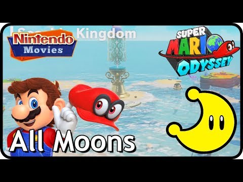 Super Mario Odyssey - Seaside Kingdom - All Moons (in order with timestamps)