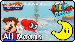 Super Mario Odyssey - Seaside Kingdom - All Moons (in order with timestamps)