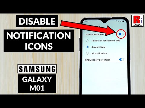 How to Disable Notification Icons on Status Bar on Samsung Galaxy M01