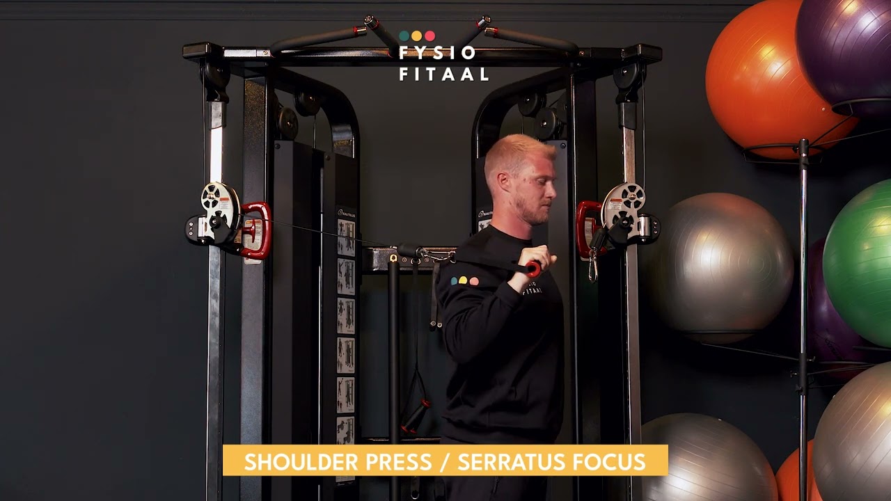 Video thumbnail: Shoulder press – m. serratus focus — instructievideo