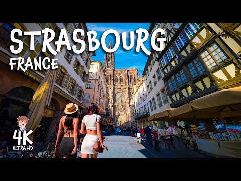 STRASBOURG, France 4K walk with Captions