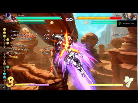 DBFZ Frieza side switch using gogeta assist