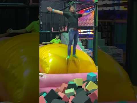 Best Fun Place to visit in Lucknow || Trampoline park in Lucknow #flyingbeast  #viral  #khalasisong