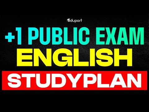 Plus One Public Exam | English Study Plan | Eduport Plus One